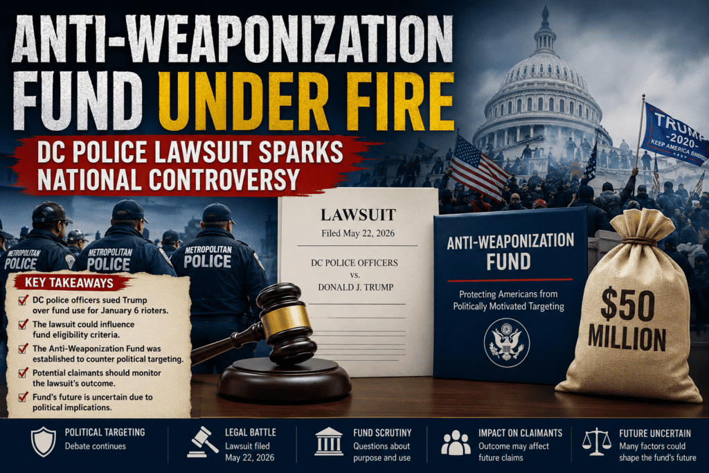 Anti-Weaponization Fund Under Fire: DC Police Lawsuit Sparks National Controversy